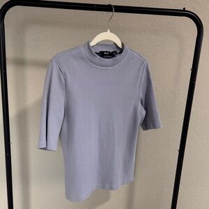 Anthropologie Lavender Short Sleeve Top